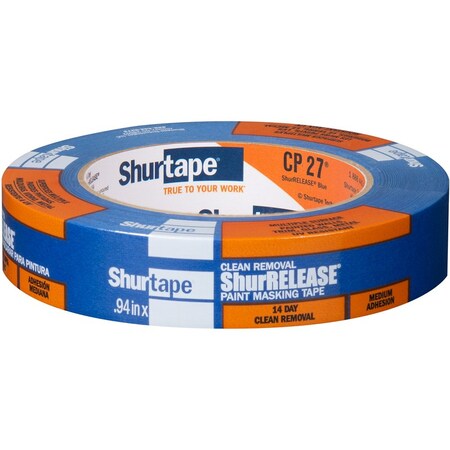 Caremail Shurtape Shurrelease 0.94 in. W X 60 yd L Blue Medium Strength Painter's Tape 1 pk 202872